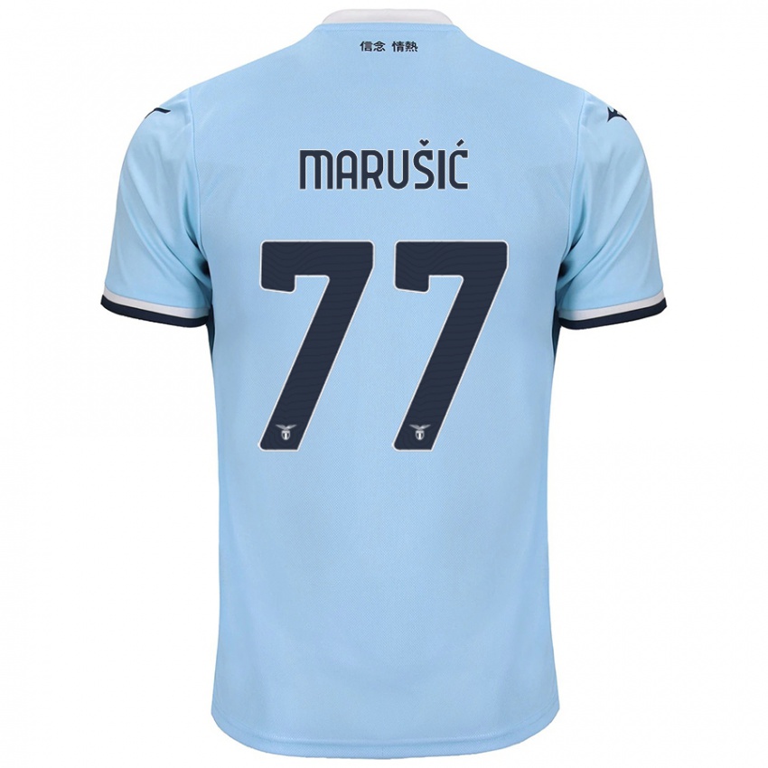 Męski Adam Marusic #77 Niebieski Domowa Koszulka 2024/25 Koszulki Klubowe