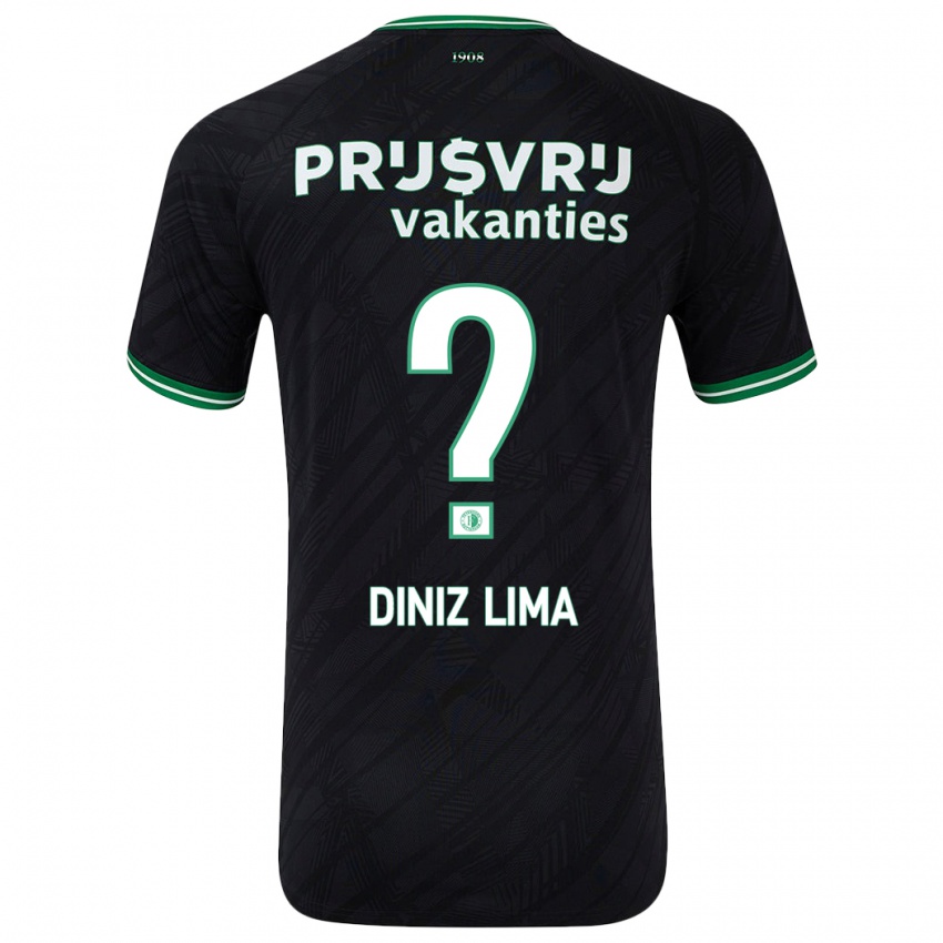 Męski Lucas Diniz Lima #0 Czarny Zielony Wyjazdowa Koszulka 2024/25 Koszulki Klubowe