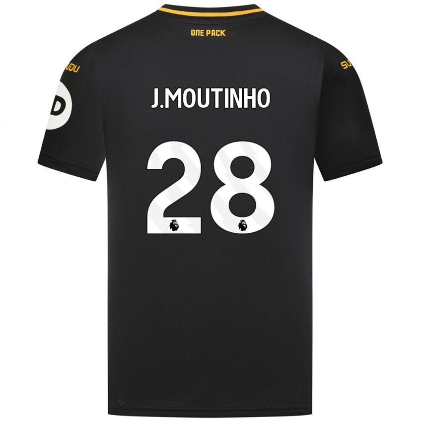 Męski Joao Moutinho #28 Czarny Wyjazdowa Koszulka 2024/25 Koszulki Klubowe