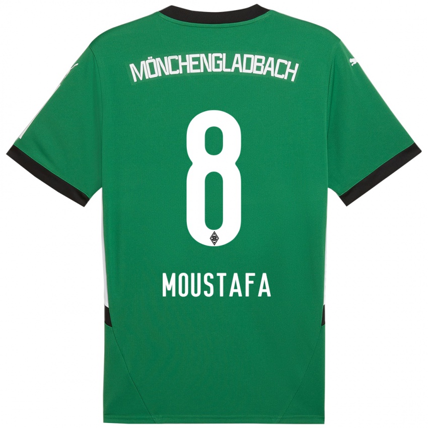 Męski Moustafa Ashraf Moustafa #8 Zielony Biały Wyjazdowa Koszulka 2024/25 Koszulki Klubowe