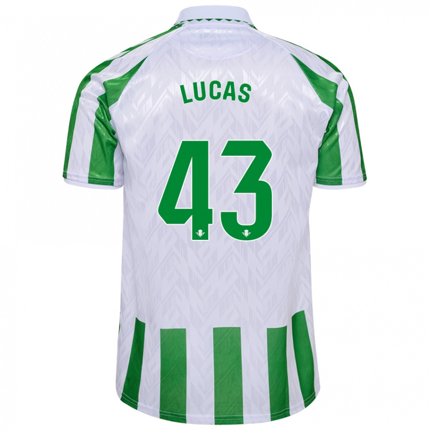 Kobiety Lucas Alcázar #43 Zielony Białe Paski Domowa Koszulka 2024/25 Koszulki Klubowe