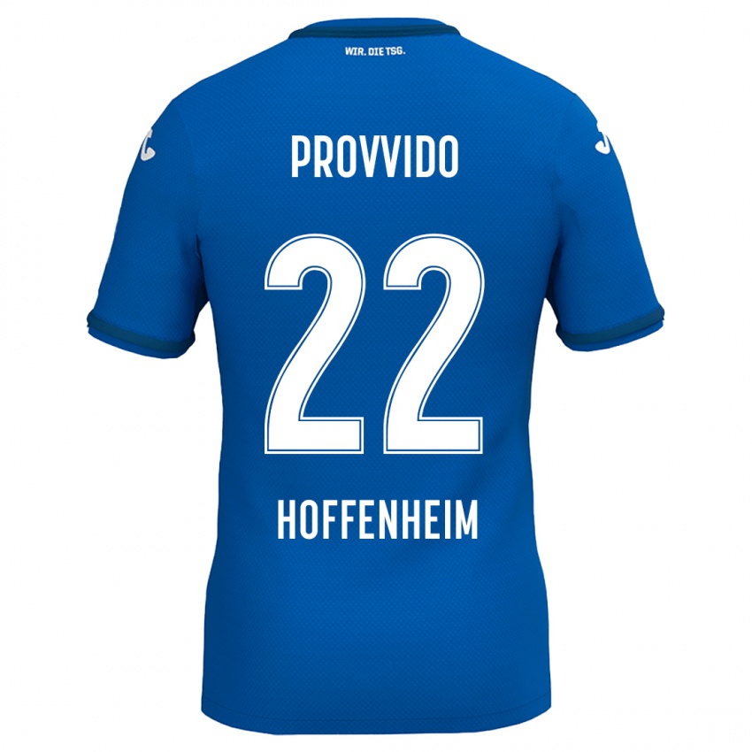 Kobiety Luca Provvido #22 Królewski Niebieski Domowa Koszulka 2024/25 Koszulki Klubowe