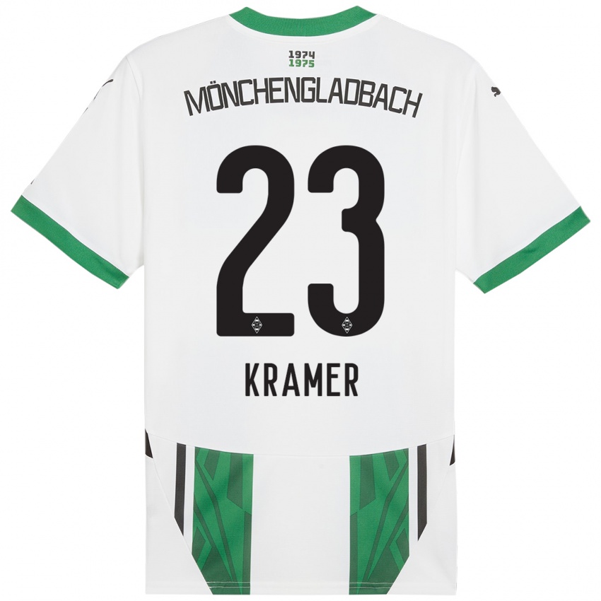 Kobiety Christoph Kramer #23 Biały Zielony Domowa Koszulka 2024/25 Koszulki Klubowe