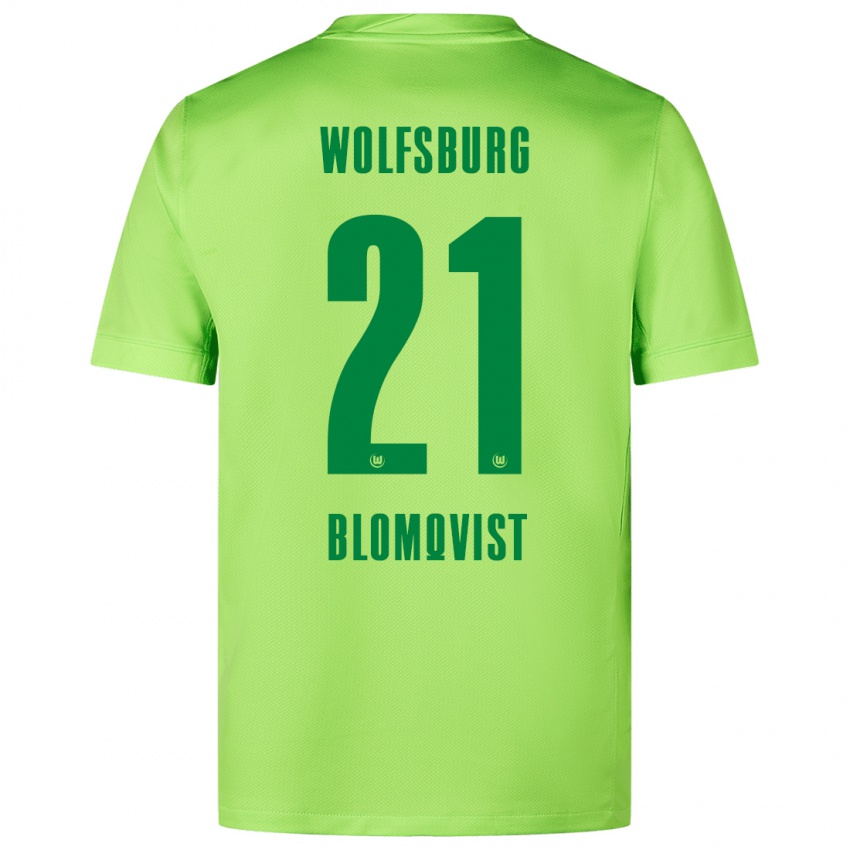 Kobiety Rebecka Blomqvist #21 Fluorescencyjny Zielony Domowa Koszulka 2024/25 Koszulki Klubowe