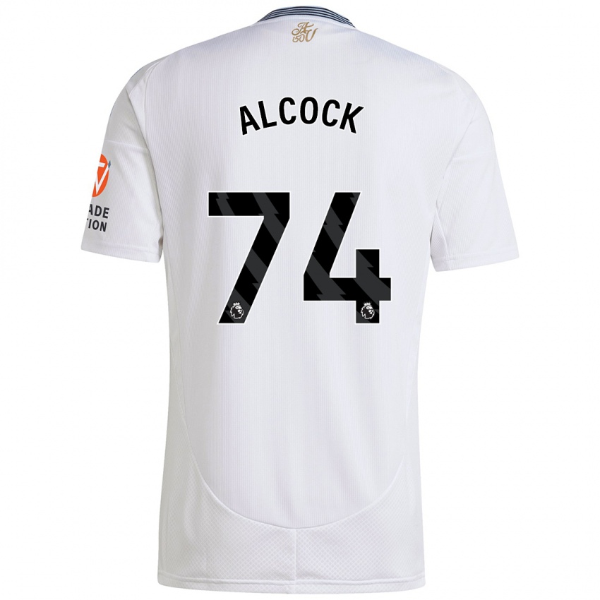 Kobiety Todd Alcock #74 Biały Wyjazdowa Koszulka 2024/25 Koszulki Klubowe