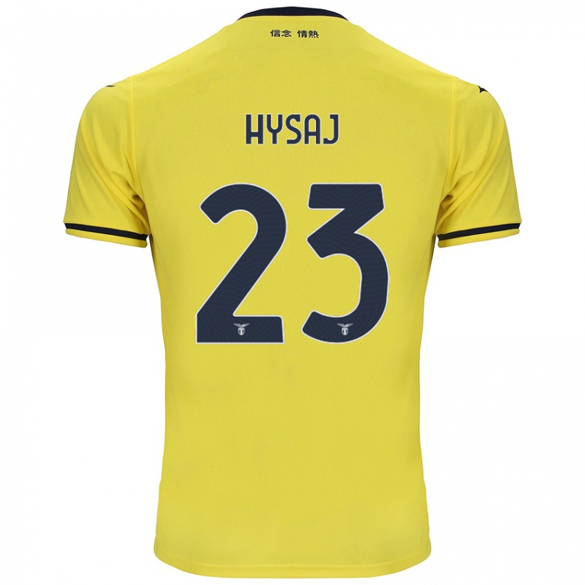 Kobiety Elseid Hysaj #23 Żółty Wyjazdowa Koszulka 2024/25 Koszulki Klubowe