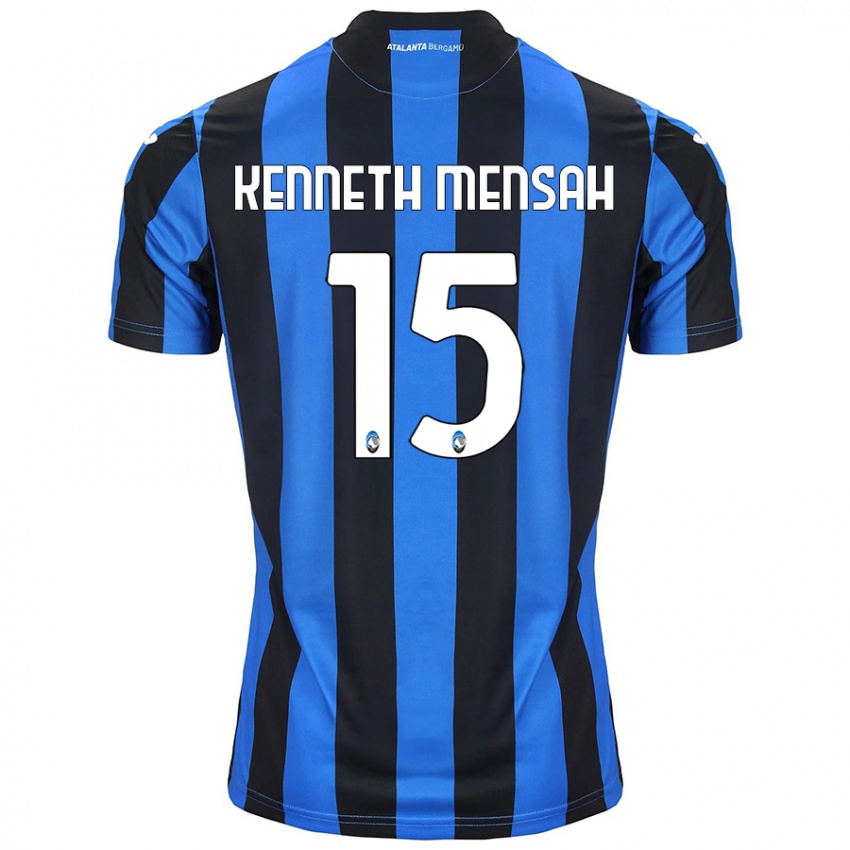 Dzieci Anthony Kenneth Mensah #15 Niebiesko-Czarny Domowa Koszulka 2024/25 Koszulki Klubowe