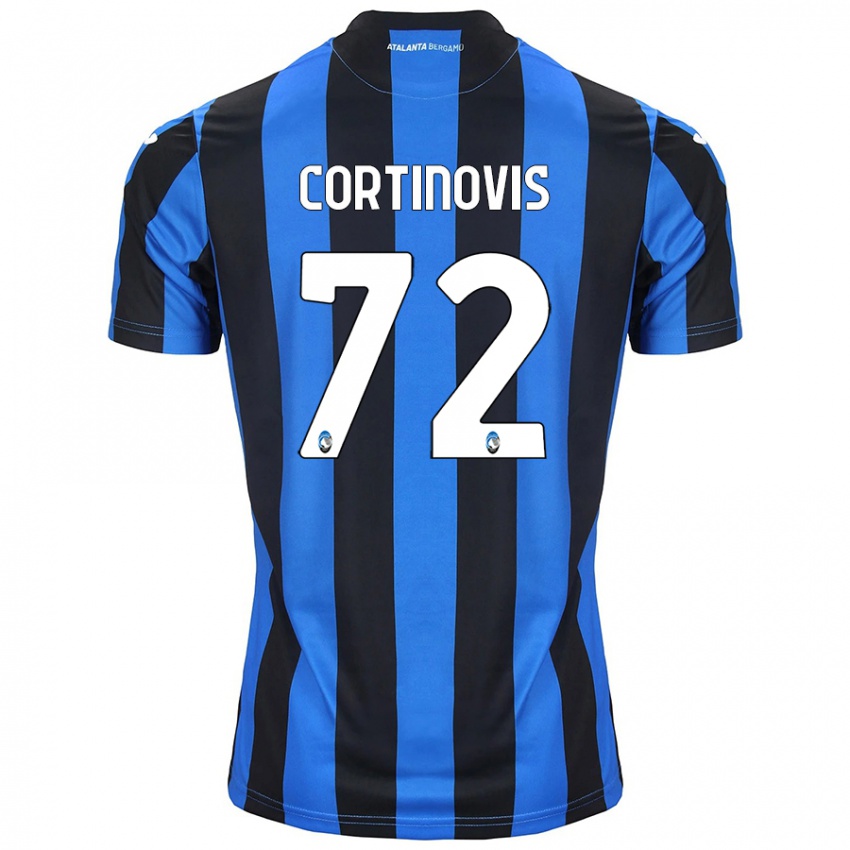 Dzieci Alessandro Cortinovis #72 Niebiesko-Czarny Domowa Koszulka 2024/25 Koszulki Klubowe