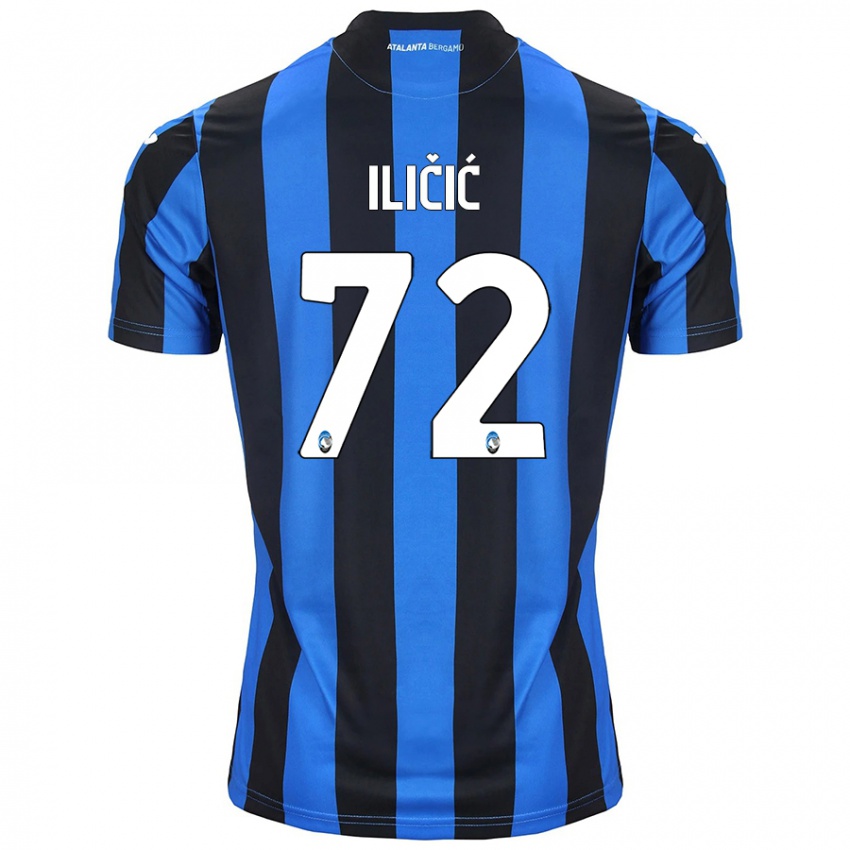 Dzieci Josip Ilicic #72 Niebiesko-Czarny Domowa Koszulka 2024/25 Koszulki Klubowe