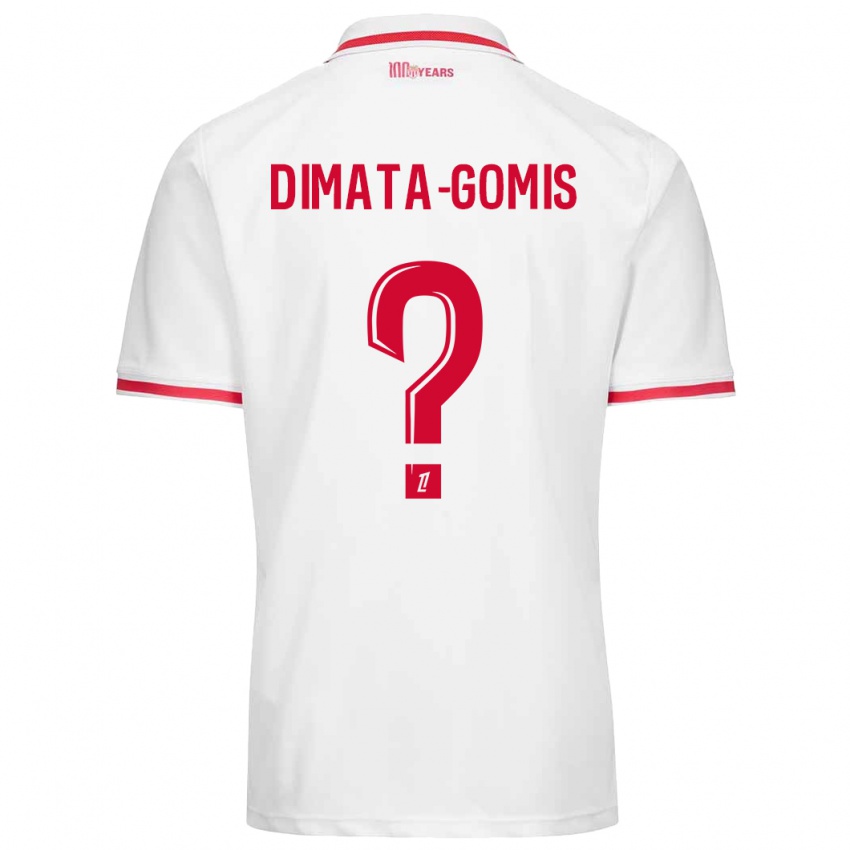 Dzieci Kamron Dimata-Gomis #0 Biały Czerwony Domowa Koszulka 2024/25 Koszulki Klubowe