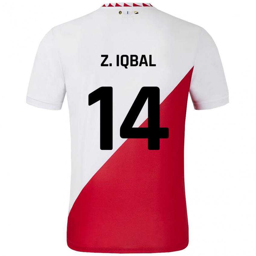 Dzieci Zidane Iqbal #14 Biało-Czerwony Domowa Koszulka 2024/25 Koszulki Klubowe