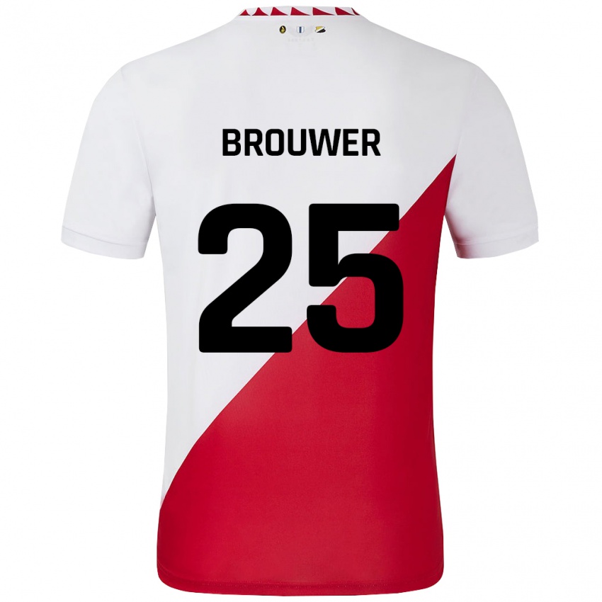 Dzieci Michael Brouwer #25 Biało-Czerwony Domowa Koszulka 2024/25 Koszulki Klubowe