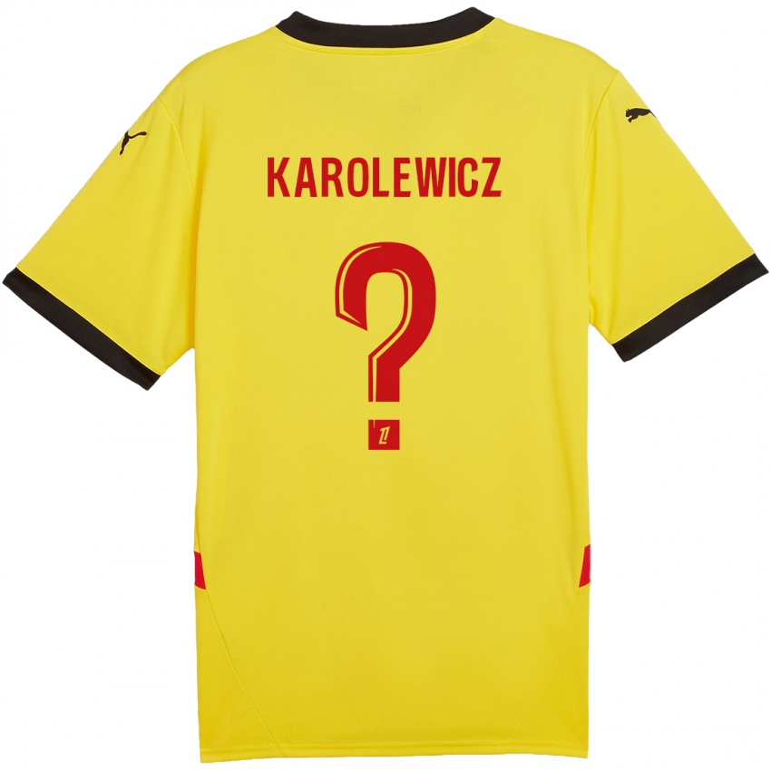 Dzieci Roman Karolewicz #0 Żółty Czerwony Domowa Koszulka 2024/25 Koszulki Klubowe