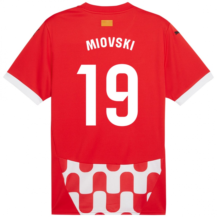 Dzieci Bojan Miovski #19 Czerwony Biały Domowa Koszulka 2024/25 Koszulki Klubowe