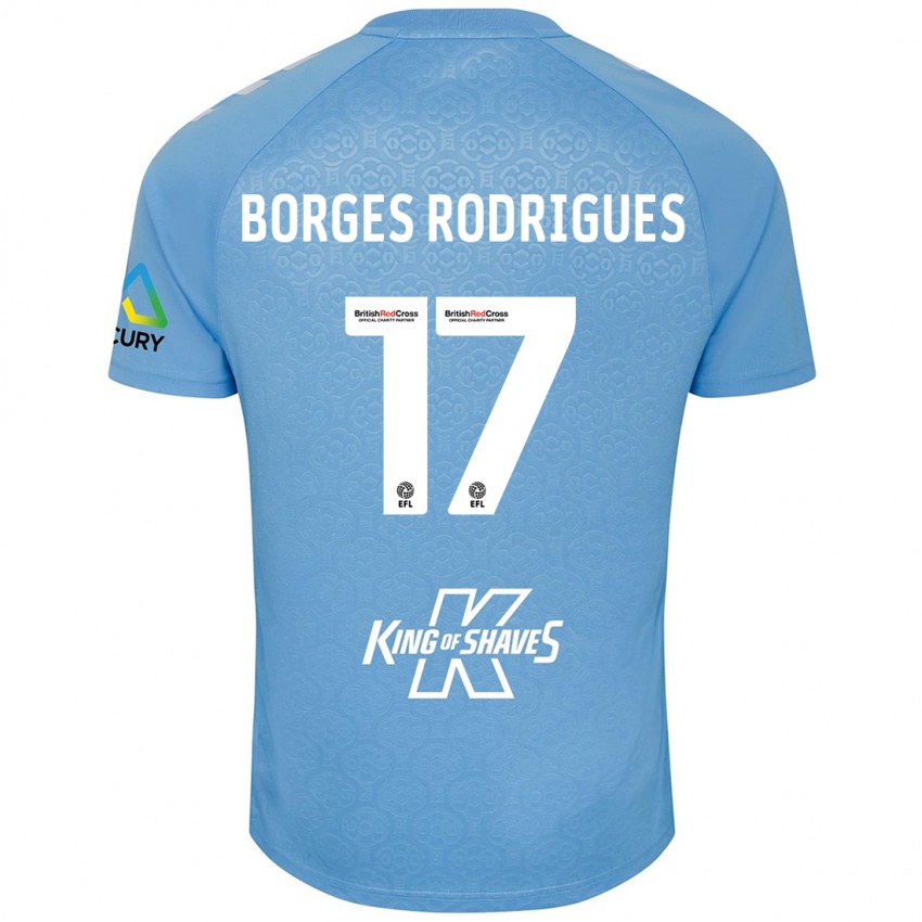 Dzieci Raphael Borges Rodrigues #17 Niebieski Biały Domowa Koszulka 2024/25 Koszulki Klubowe