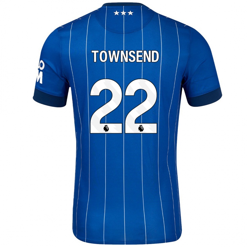 Dzieci Conor Townsend #22 Granatowy Niebieski Domowa Koszulka 2024/25 Koszulki Klubowe