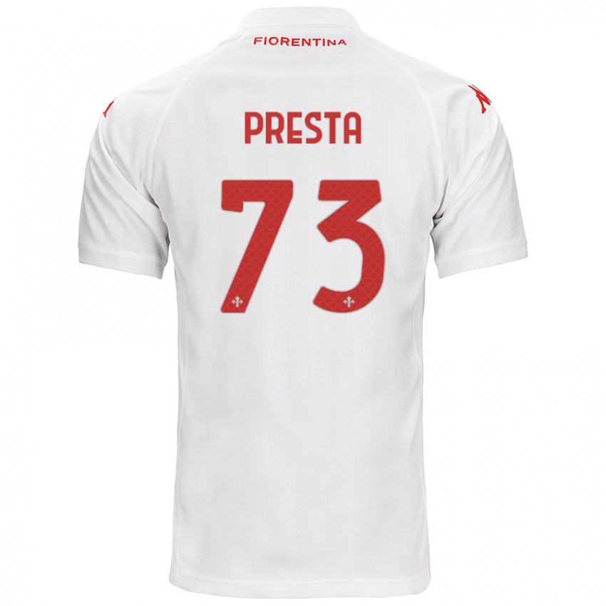 Dzieci Francesco Presta #73 Biały Wyjazdowa Koszulka 2024/25 Koszulki Klubowe