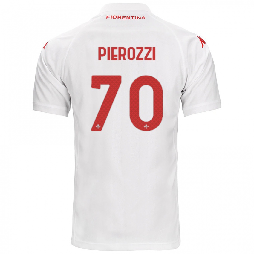 Dzieci Niccolò Pierozzi #70 Biały Wyjazdowa Koszulka 2024/25 Koszulki Klubowe