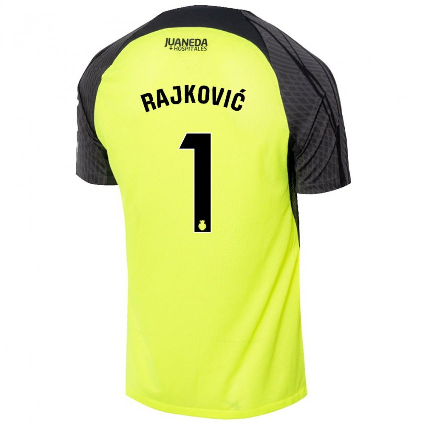 Dzieci Predrag Rajkovic #1 Fluorescencyjny Zielony Czarny Wyjazdowa Koszulka 2024/25 Koszulki Klubowe