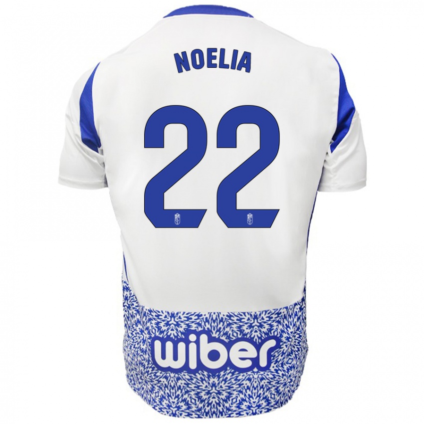 Dzieci Noelia Salas Mullens #22 Biały Niebieski Wyjazdowa Koszulka 2024/25 Koszulki Klubowe