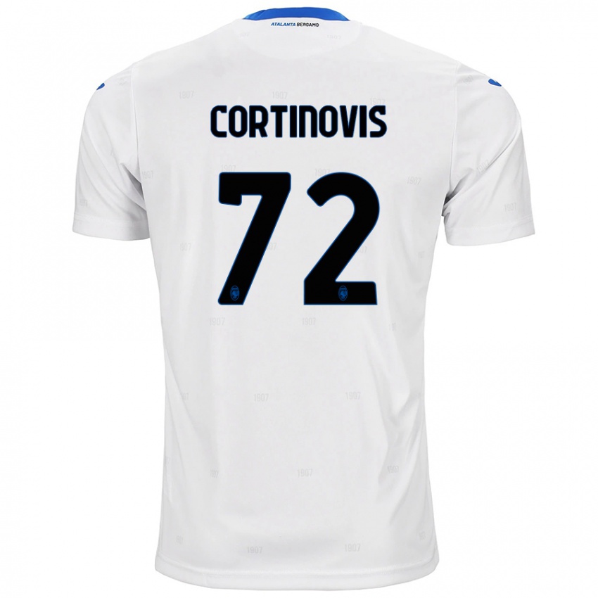 Męski Alessandro Cortinovis #72 Biały Wyjazdowa Koszulka 2024/25 Koszulki Klubowe