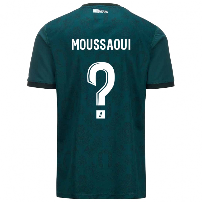 Męski Wassim Moussaoui #0 Ciemnozielony Wyjazdowa Koszulka 2024/25 Koszulki Klubowe