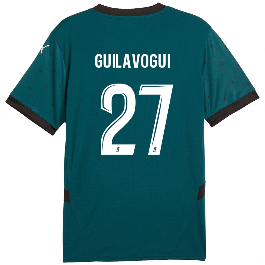 Męski Morgan Guilavogui #27 Ciemnozielony Wyjazdowa Koszulka 2024/25 Koszulki Klubowe