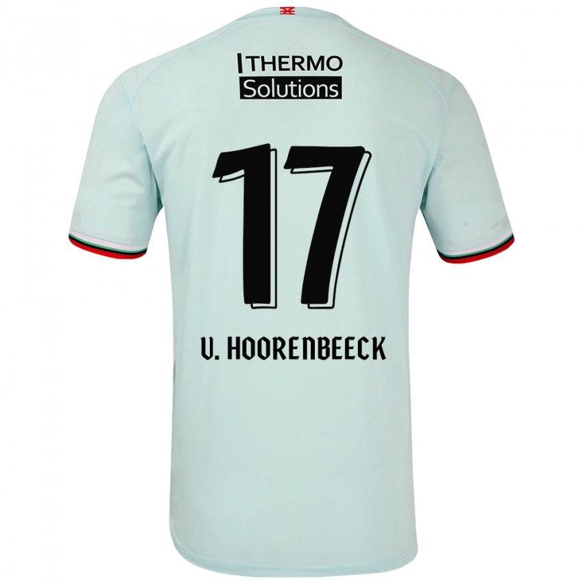 Męski Alec Van Hoorenbeeck #17 Jasnozielony Wyjazdowa Koszulka 2024/25 Koszulki Klubowe