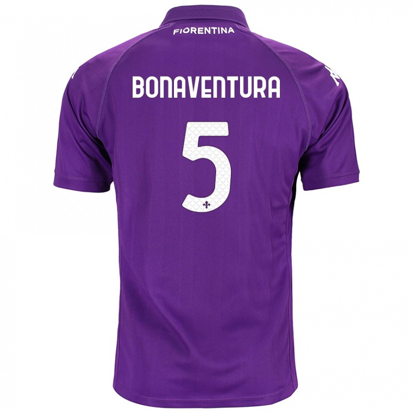 Kobiety Giacomo Bonaventura #5 Fioletowy Domowa Koszulka 2024/25 Koszulki Klubowe