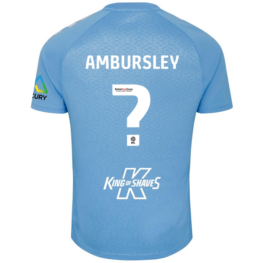 Kobiety Conrad Ambursley #0 Niebieski Biały Domowa Koszulka 2024/25 Koszulki Klubowe