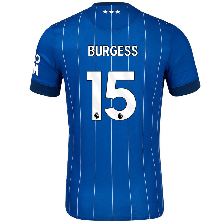 Kobiety Cameron Burgess #15 Granatowy Niebieski Domowa Koszulka 2024/25 Koszulki Klubowe