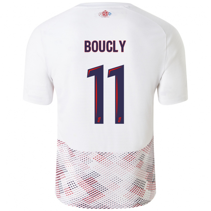 Kobiety Maïté Boucly #11 Biały Królewski Niebieski Wyjazdowa Koszulka 2024/25 Koszulki Klubowe