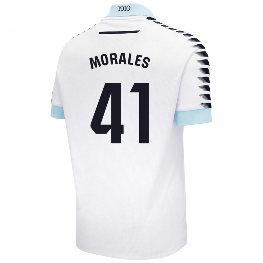 Kobiety Luis Morales #41 Biały Niebieski Wyjazdowa Koszulka 2024/25 Koszulki Klubowe