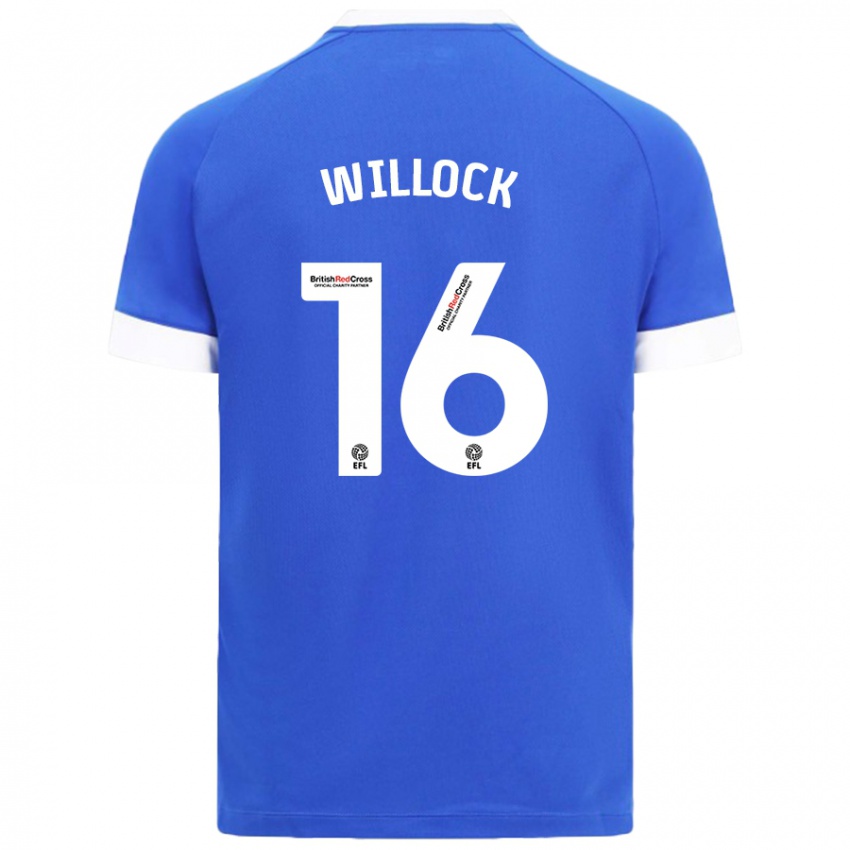 Dzieci Chris Willock #16 Błękitny Niebo Domowa Koszulka 2024/25 Koszulki Klubowe