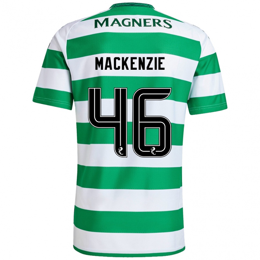 Dzieci Magnus Mackenzie #46 Zielony Biały Domowa Koszulka 2024/25 Koszulki Klubowe