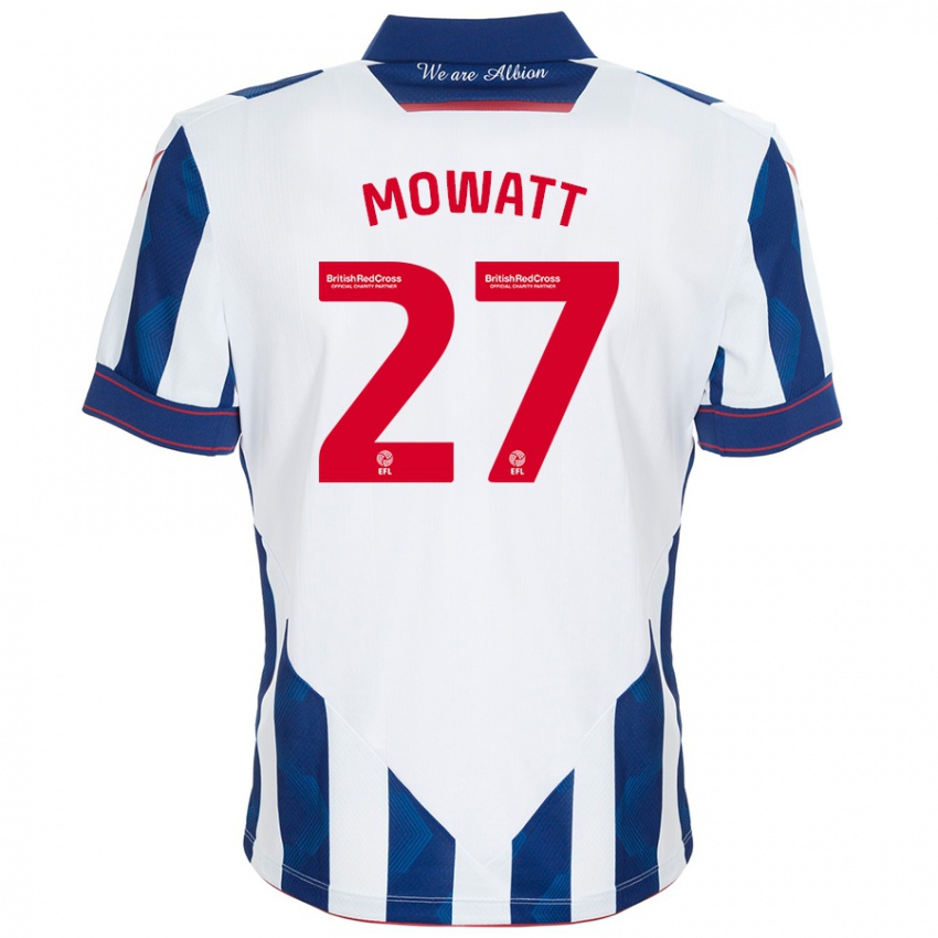 Dzieci Alex Mowatt #27 Biały Ciemnoniebieski Domowa Koszulka 2024/25 Koszulki Klubowe