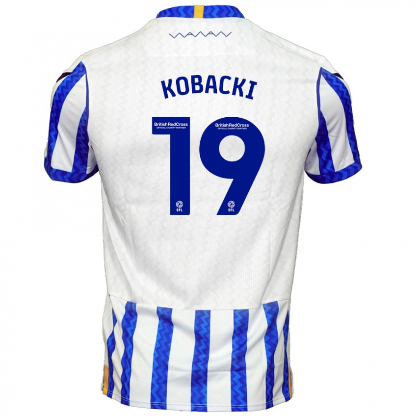 Dzieci Olaf Kobacki #19 Niebieski Biały Domowa Koszulka 2024/25 Koszulki Klubowe