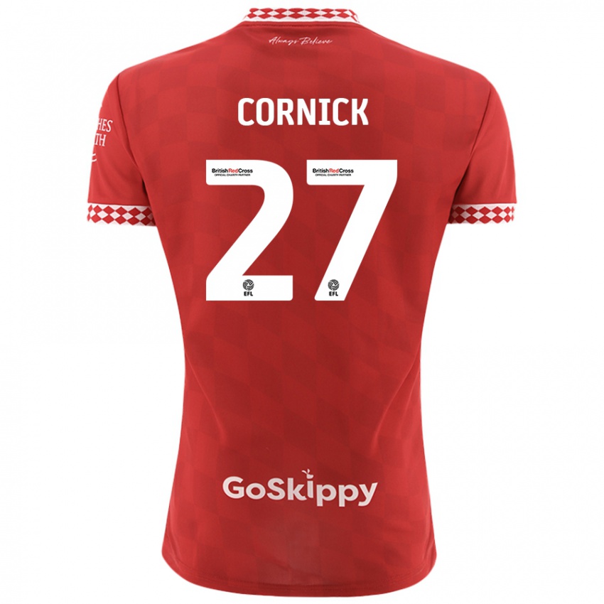 Dzieci Harry Cornick #27 Czerwony Domowa Koszulka 2024/25 Koszulki Klubowe