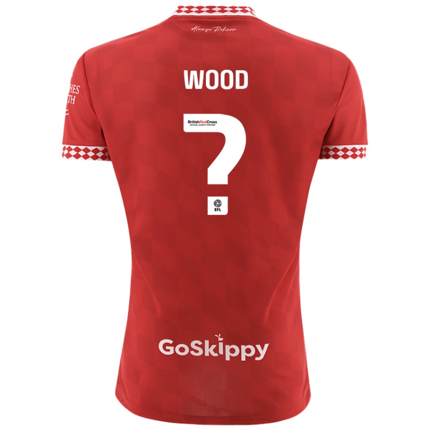 Dzieci Callum Wood #0 Czerwony Domowa Koszulka 2024/25 Koszulki Klubowe