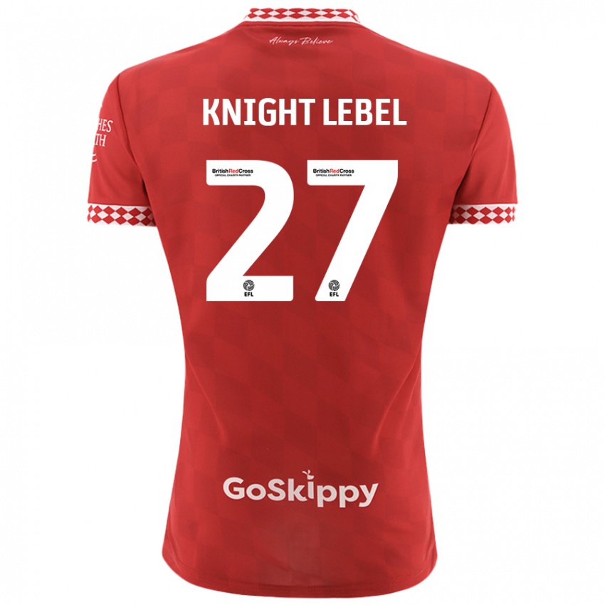 Dzieci Jamie Knight-Lebel #27 Czerwony Domowa Koszulka 2024/25 Koszulki Klubowe