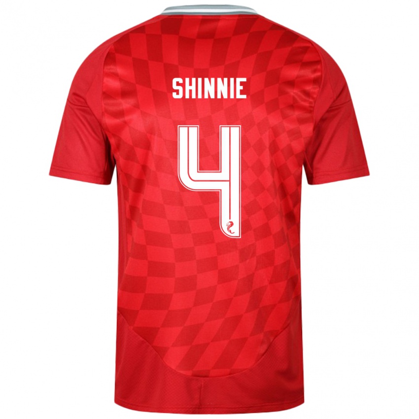 Dzieci Graeme Shinnie #4 Czerwony Domowa Koszulka 2024/25 Koszulki Klubowe