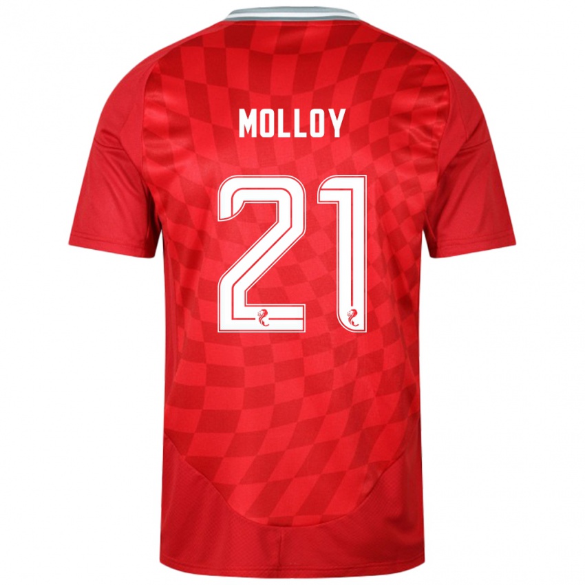 Dzieci Gavin Molloy #21 Czerwony Domowa Koszulka 2024/25 Koszulki Klubowe