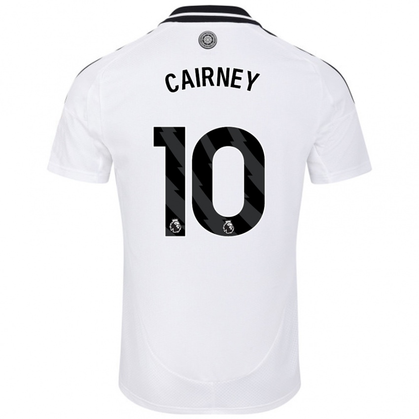 Dzieci Tom Cairney #10 Biały Domowa Koszulka 2024/25 Koszulki Klubowe