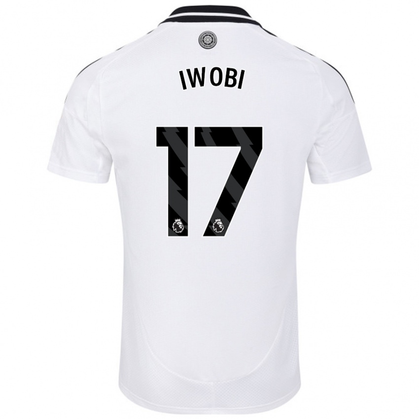 Dzieci Alex Iwobi #17 Biały Domowa Koszulka 2024/25 Koszulki Klubowe