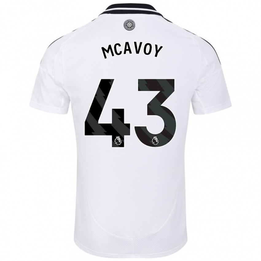 Dzieci Connor Mcavoy #43 Biały Domowa Koszulka 2024/25 Koszulki Klubowe