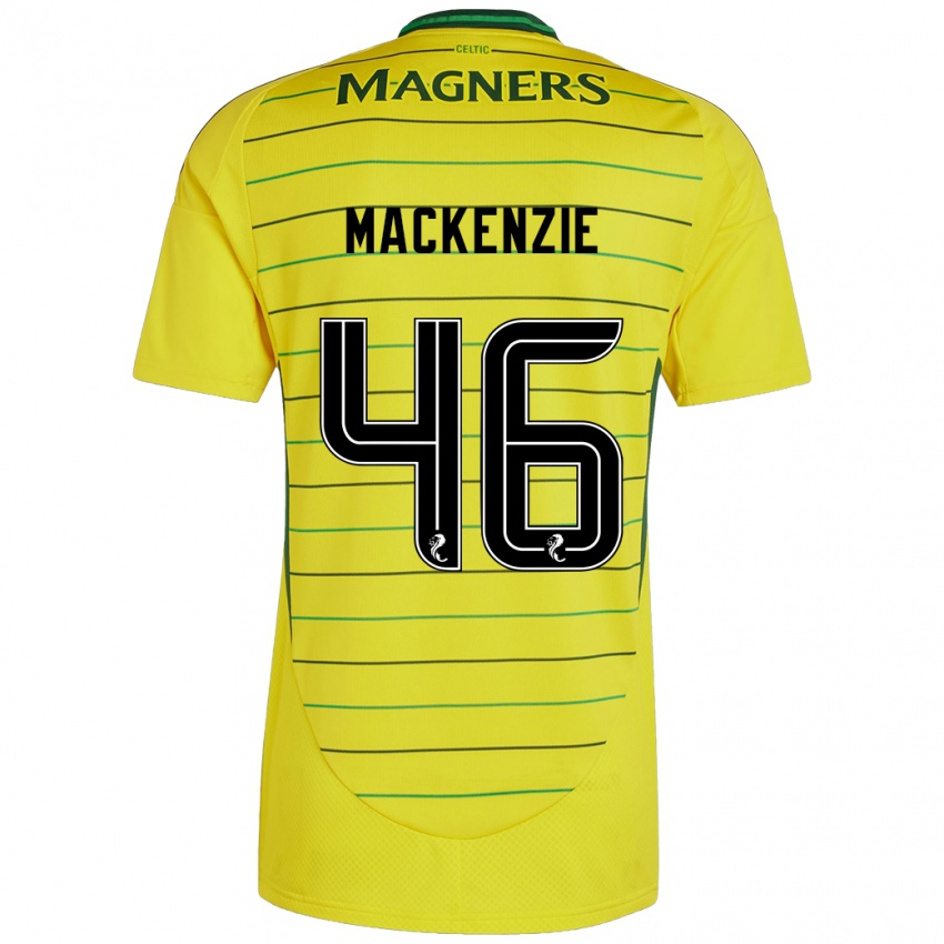 Dzieci Magnus Mackenzie #46 Żółty Wyjazdowa Koszulka 2024/25 Koszulki Klubowe