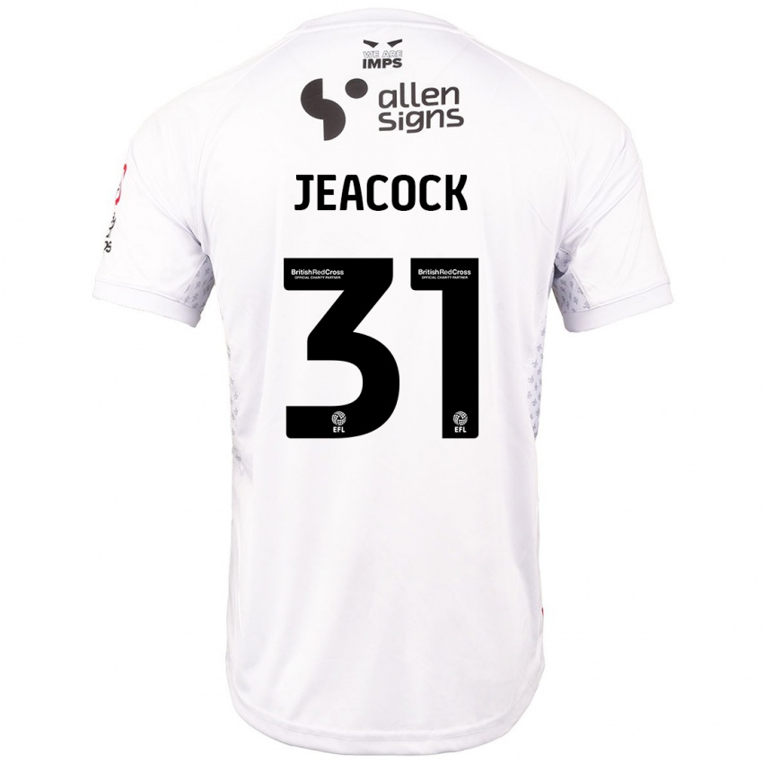 Dzieci Zach Jeacock #31 Czerwony Biały Wyjazdowa Koszulka 2024/25 Koszulki Klubowe