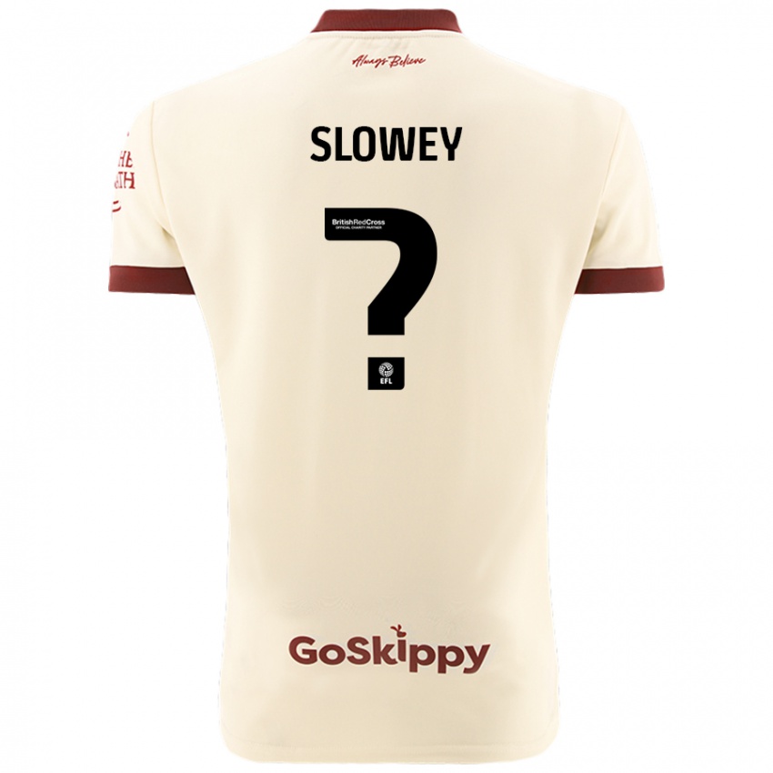 Dzieci Josh Campbell-Slowey #0 Kremowy Biały Wyjazdowa Koszulka 2024/25 Koszulki Klubowe