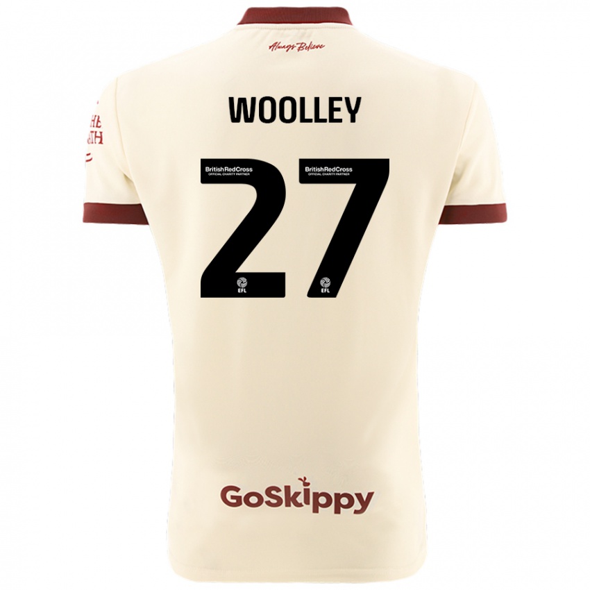 Dzieci Jesse Woolley #27 Kremowy Biały Wyjazdowa Koszulka 2024/25 Koszulki Klubowe