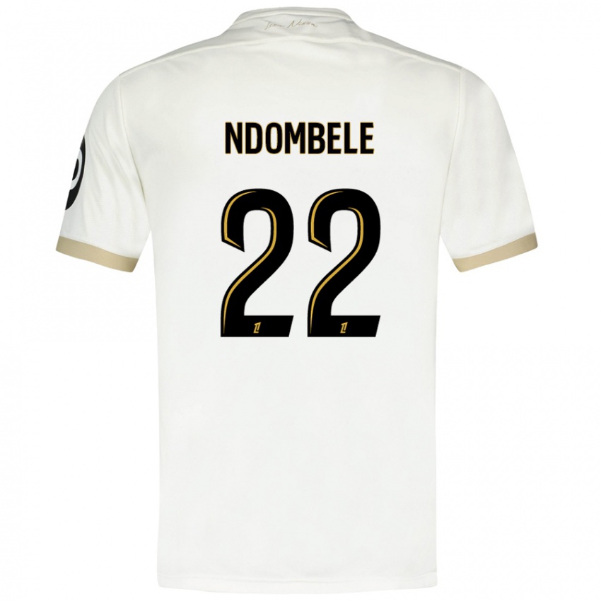 Dzieci Tanguy Ndombele #22 Biało-Złoty Wyjazdowa Koszulka 2024/25 Koszulki Klubowe